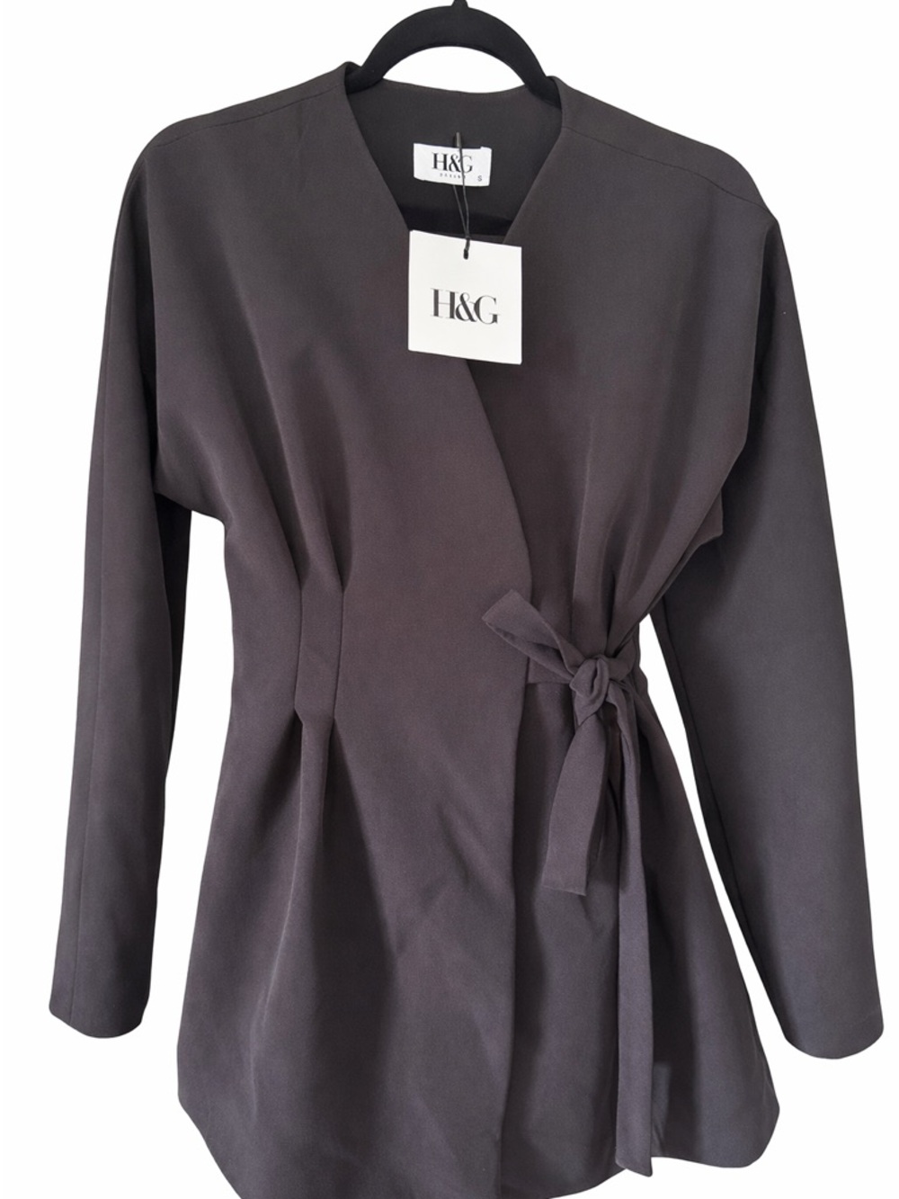 Zara Black Tie-Waist Blazer and Trousers Set